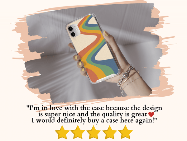 Retro Rainbow Phone Case – Groovy 70s Inspired Design