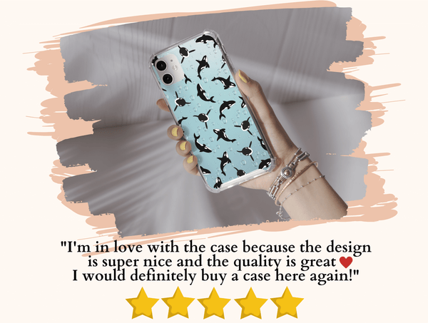 Orca Whale Print Phone Case – Ocean & Marine Life Design