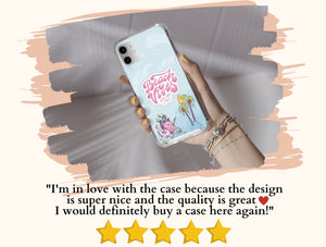 Summer Vibes Phone Case – Cute Beach & Strawberry Design