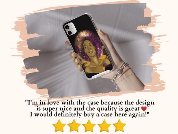 Cosmic Beauty – Afro Girl Phone Case