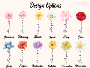 Best Friend Birth Flowers Phone Case – Personalized Floral Gift