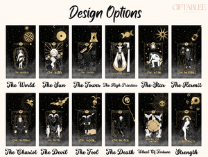 Tarot Cards Phone Case – Mystical Gold & Black Celestial Tarot Design