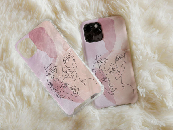 Faces Line Art Phone Case – Feminine Art Lovers