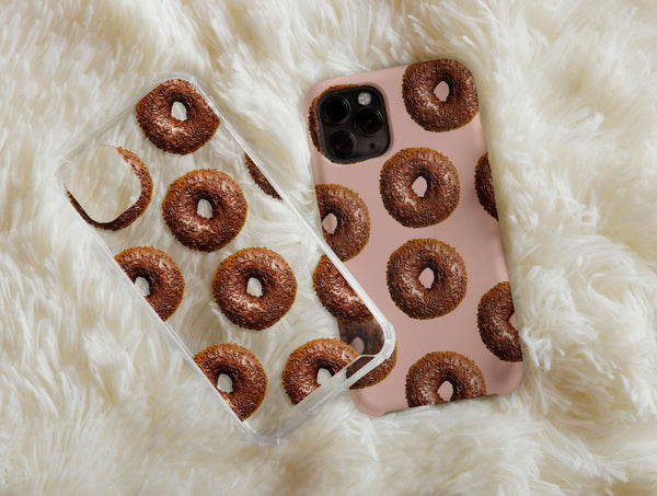 Chocolate Donut Phone Case – Cute Dessert Pattern Phone Cover