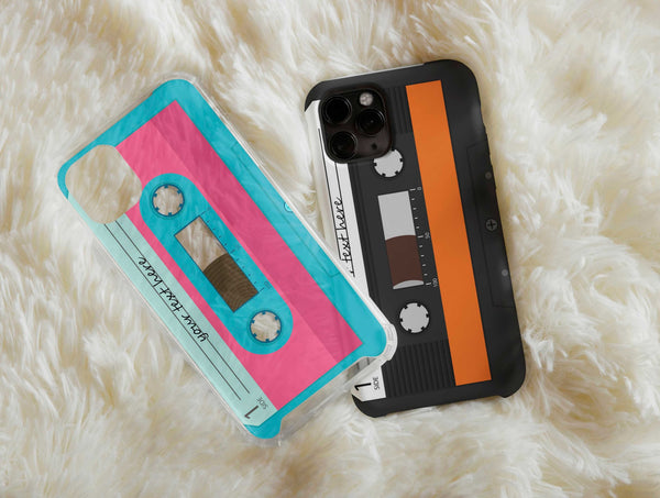Custom Cassette Tape Phone Case – Personalized Retro Music Design