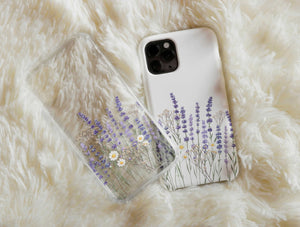 Lavender Flower Phone Case – Watercolor Botanical Floral Cover