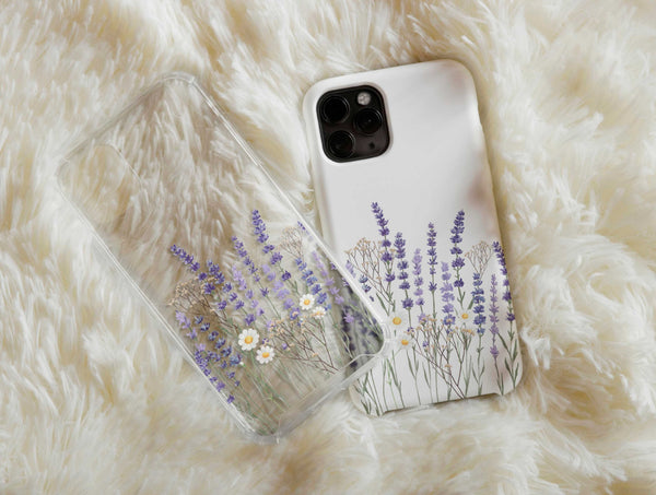 Lavender Flower Phone Case – Watercolor Botanical Floral Cover