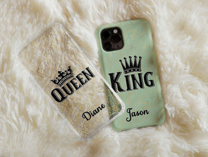 Custom King And Queen Phone Case – Personalized Couple & Matching Design
