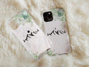 Sun Moon and Mountain Phone Case – Minimalist Nature Art