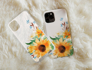 Sunflower Watercolor Phone Case – For Floral Lovers