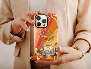Retro Hippie Phone Case – Grow Your Own Way 70s Groovy Style