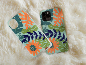 Tropical Flowers Phone Case – Colorful Summer Botanical Style