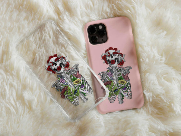 Skeleton Flower Art Phone Case – Gothic Lovers