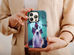 Spooky Ghost Phone Case – Haunted Castle Halloween Phone Cover