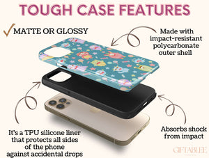 Pastel Monster Phone Case – Cute Kawaii Cartoon Monster Pattern