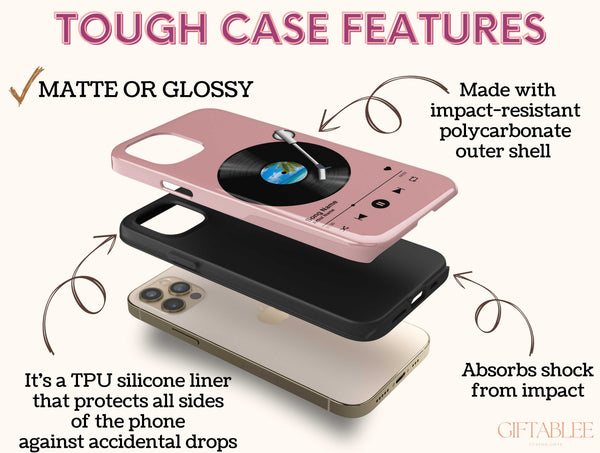 Music Vinyl Phone Case – Personalized Retro Record Player Design