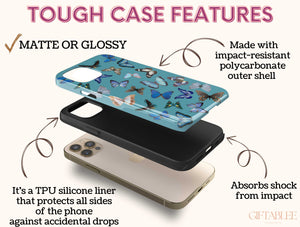 Aesthetic Blue Butterfly Phone Case – Vibrant Nature Design