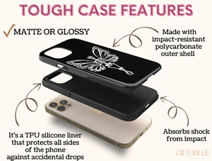 Aesthetic Skeleton Phone Case – Whimsical Gothic Skeleton Art