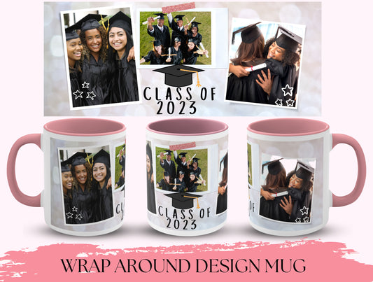 Polaroid Photo Mug, Graduation Collage Mug For College Students Graduation Day, Grad Photo Mug, College Grad Mug, Custom Photo Collage Mug