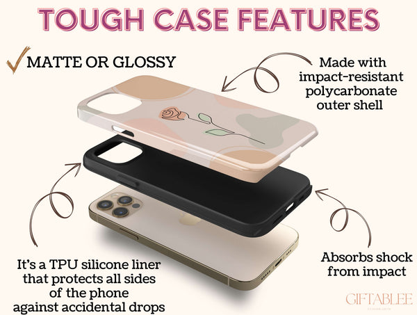 Modern Bloom – Floral Line Art Phone Case