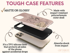 Woman Body Line Art Phone Case – Minimalist Feminine Figure Design