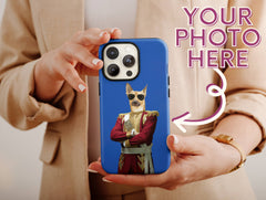 Funny Pet Portrait Phone Case – Personalized Regal Dog Artwork