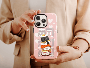 Funny Kawaii Phone Case – Cute Smiling Sushi for Food Lovers
