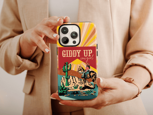 Giddy Up Cowgirl Phone Case, Western Cowboy Phone Case For Women’s Christmas Gift, Cowgirl Phone Case, Western Case, Cowgirl Case For Her