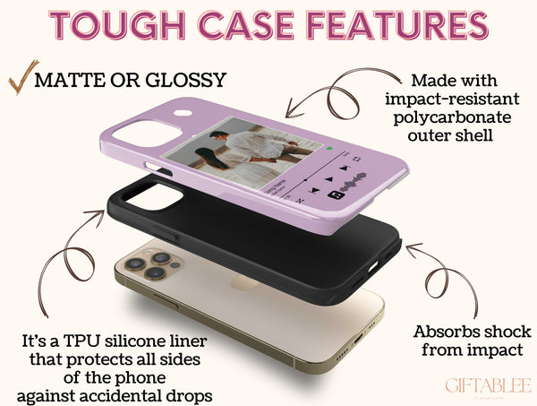 Custom Playlist Phone Case – Personalized Photo, Song & Artist Music Design