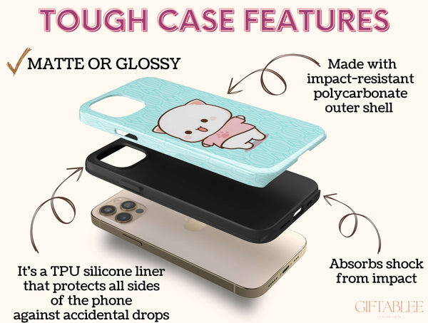 Matching Cat Phone Case – Cute Kawaii Cat Couple Phone Cover