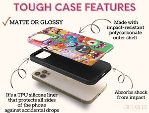 Doodle Monster Phone Case – Cute Cartoon Monster Pattern & Fun Kawaii Design