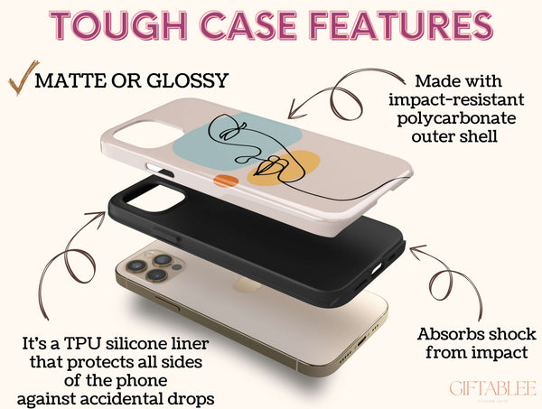 Aesthetic Lines Phone Case – Minimalist Abstract Line Art Phone Cover