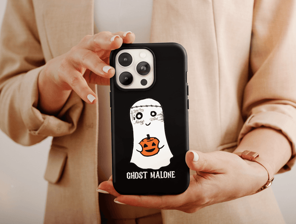Ghost And Pumpkin Phone Case – Funny Ghost Halloween Phone Cover