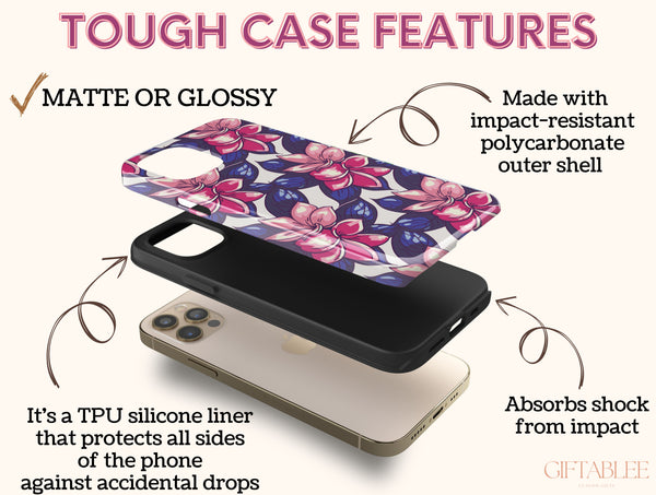 Floral Prints Phone Case – Colorful Botanical Flower Pattern & Nature-Inspired Gift