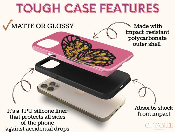 Butterfly Wing Phone Case – Colorful Artistic Butterfly Art