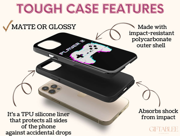 Video Game Phone Case – Player 1 & Player 2 Gamer Cover
