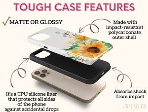 Sunflower Watercolor Phone Case – For Floral Lovers