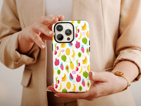 Summer Fruit Phone Case – Cute Kawaii Cartoon Fruit Pattern Cover