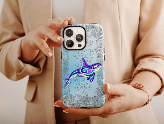 Orca Art Phone Case, Orca Phone Case For Men and Women Christmas Gift, Killer Whale Case, Whale Phone Case, Orca Whale Case For Orca Lovers