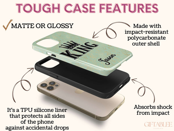 Custom King And Queen Phone Case – Personalized Couple & Matching Design