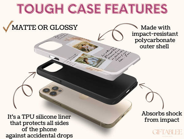 Polaroid Photo Collage Phone Case – Personalized Vintage Memory Design