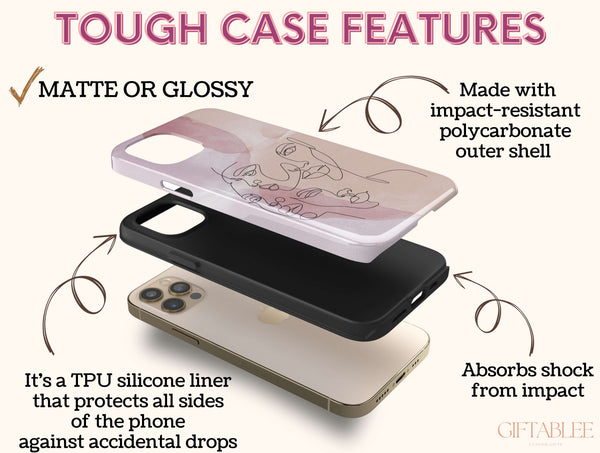 Faces Line Art Phone Case – Feminine Art Lovers