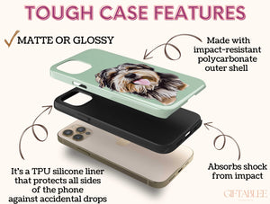 Cartoonized Pet Portrait Phone Case – Custom Dog Artwork & Personalized Pet Design