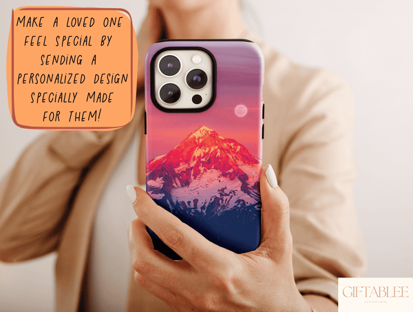 Mountain Sunset Phone Case – Scenic Nature Landscape Design