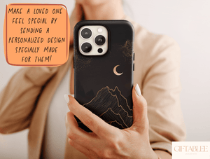 Mountain Landscape Phone Case – Celestial Night Sky Design