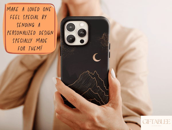Mountain Landscape Phone Case – Celestial Night Sky Design