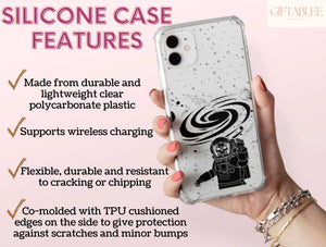 Trippy Skeleton Phone Case – Cosmic Astronaut Space Design