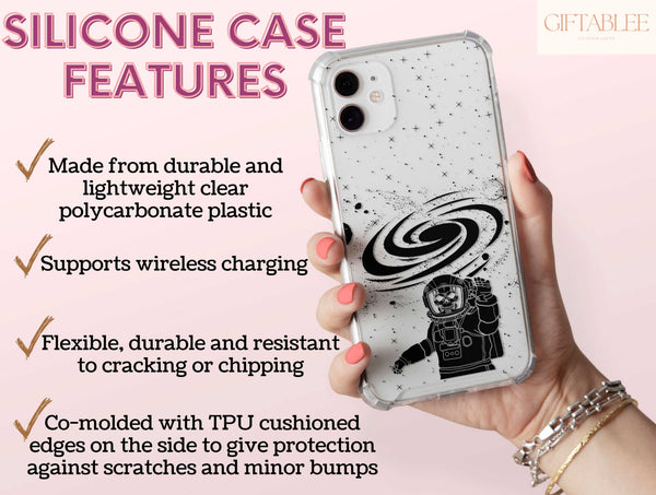 Trippy Skeleton Phone Case – Cosmic Astronaut Space Design