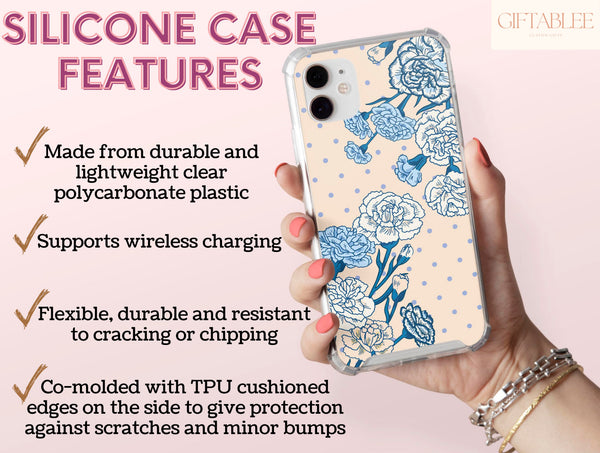 Blue Carnation Phone Case – Flower Lovers