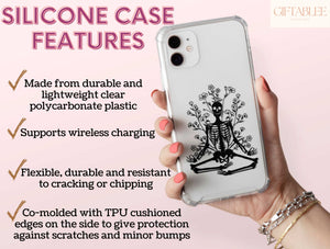 Aesthetic Skeleton Phone Case – Whimsical Gothic Skeleton Art
